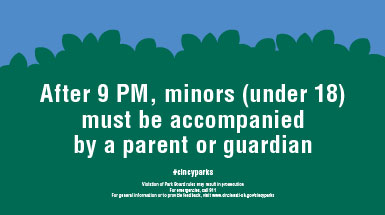New Park Hours for Minors (under 18)