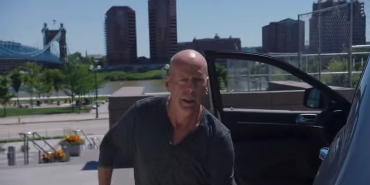 Bruce Willis in reprisal movie at Smale Riverfront Park