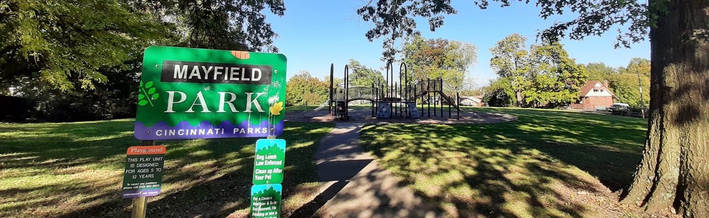 Entrance Sign at Mayfield Park