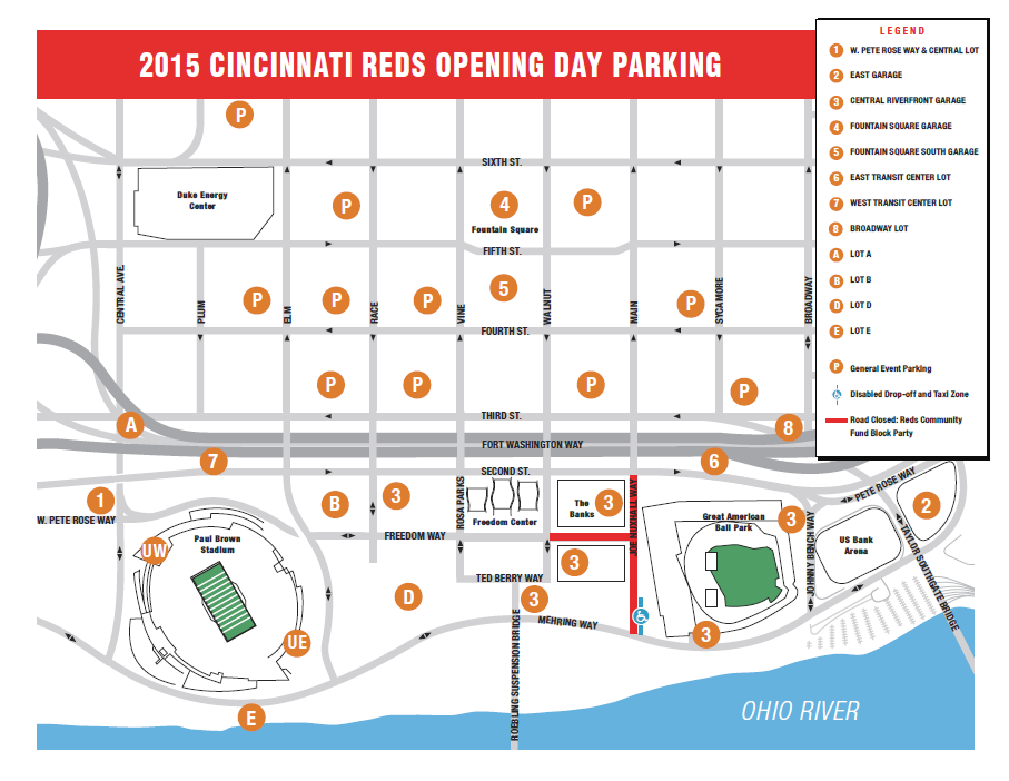 Road closures, parking locations for Opening Day