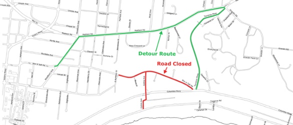 Taft Road and Collins Ave. Closed 10/10 through 10/13