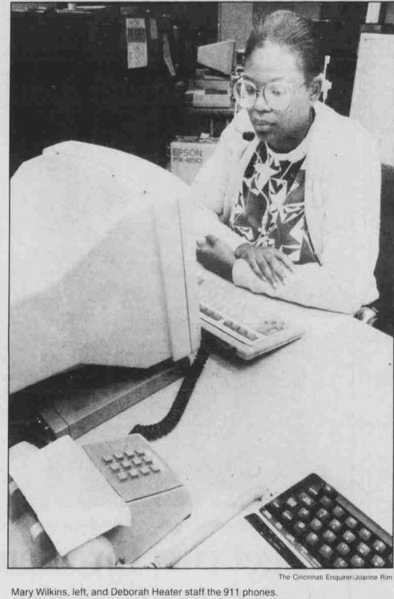 Emergency 911 Operator Mary Wilkins in 1990