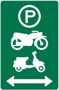 Two-wheeler parking sign