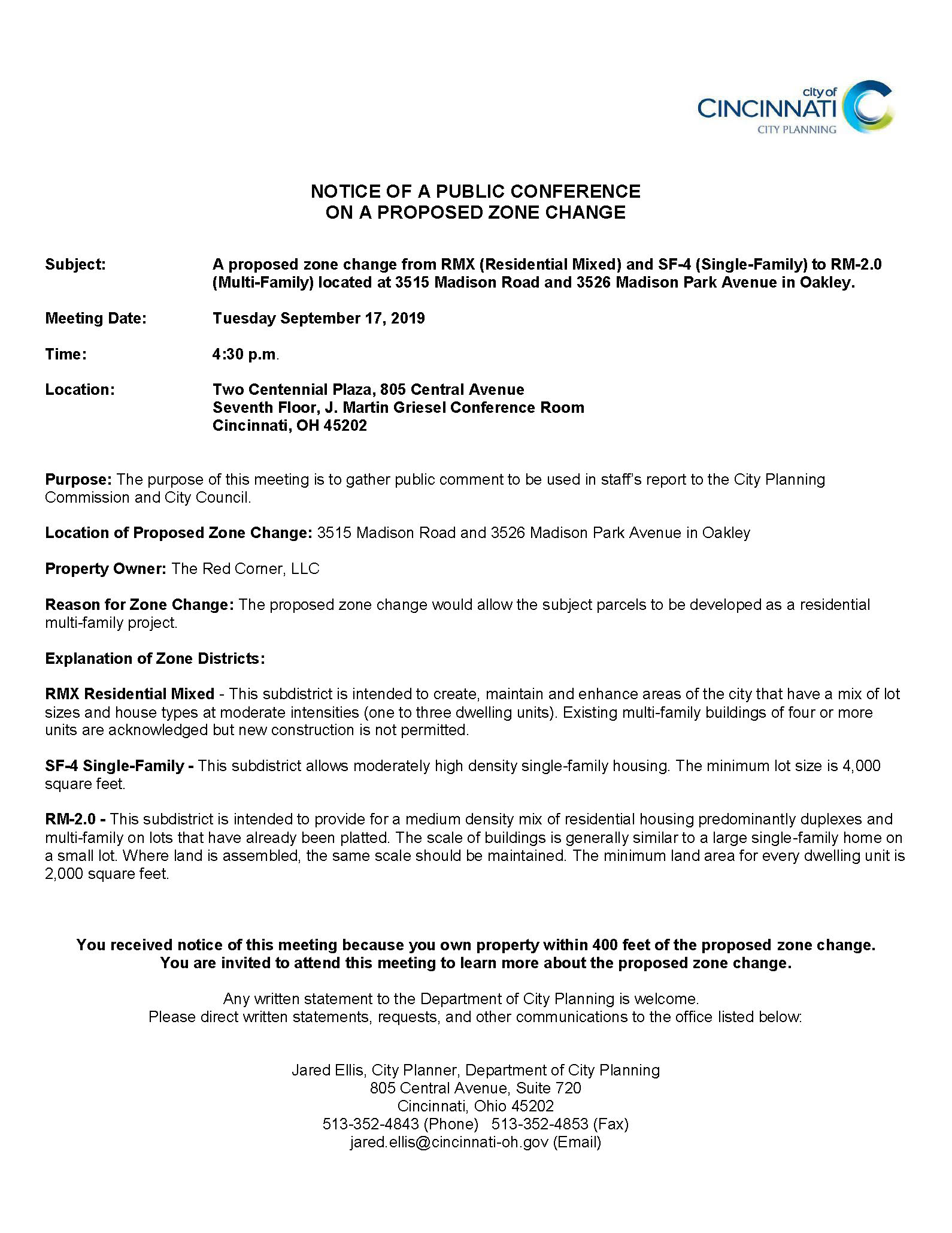 4:30 . - Public Staff Conference: Proposed Zone Change in Oakley - City  Planning