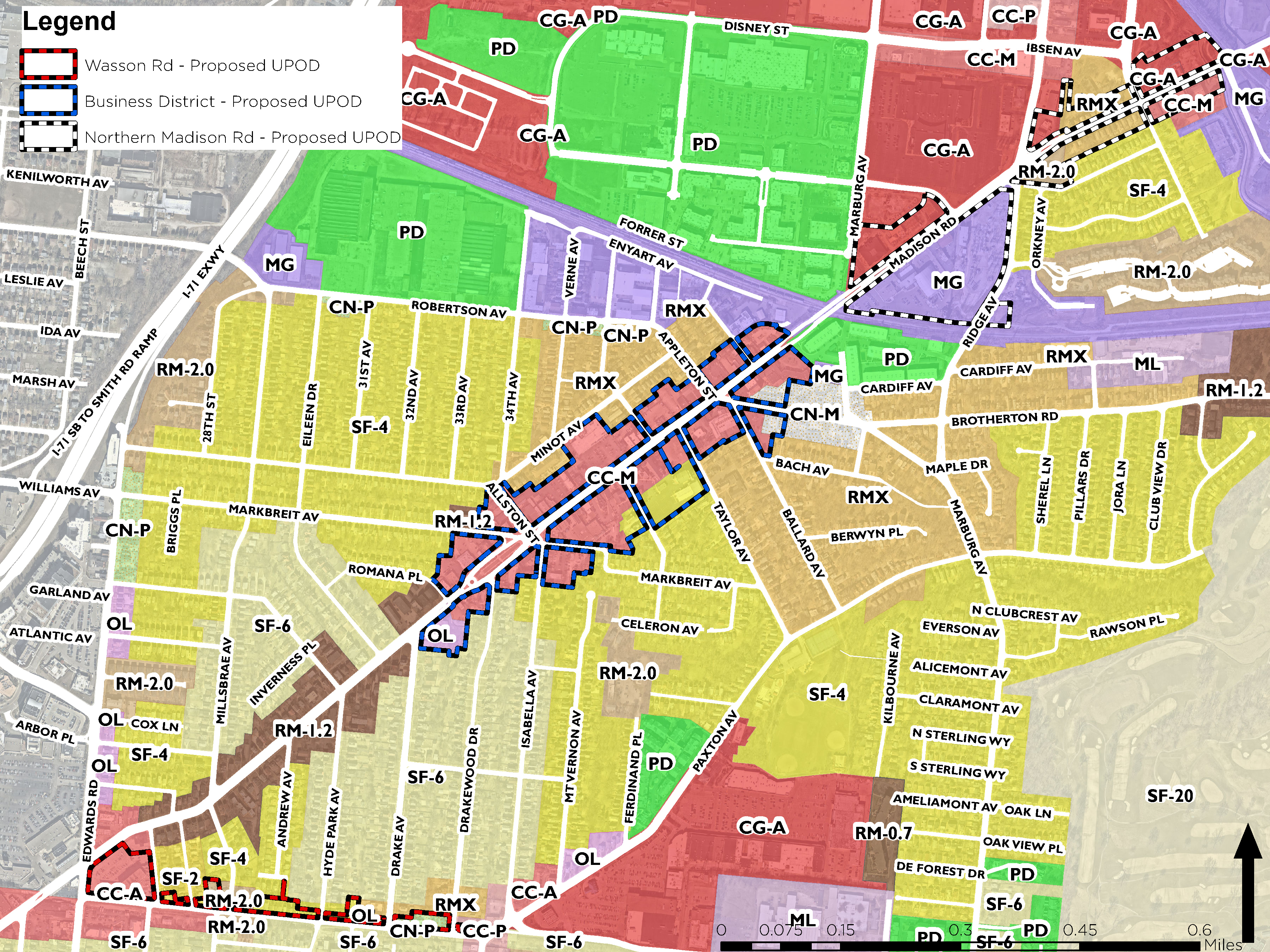 Proposed Urban Parking Overlay District within Portions of Oakley - City  Planning