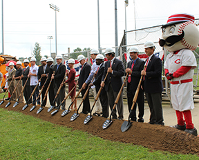 Cincinnati Reds Youth Academy: Roselawn Park Mr. Redlegs bench