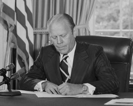 President Gerald Ford signing the Safe Drinking Water Act