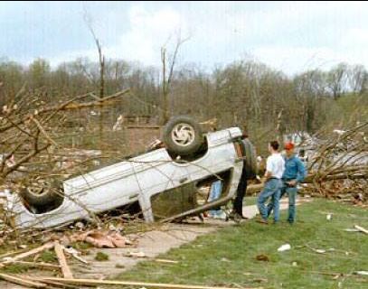 damage from the tornado in 1999