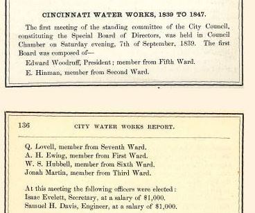 Water company initial Board of Directors