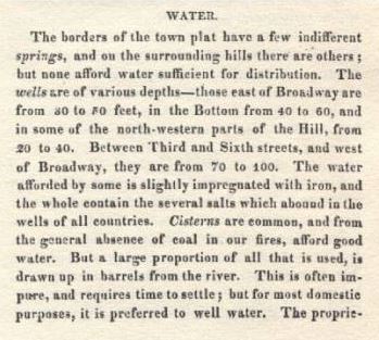Description of the water in the area of Cincinnati