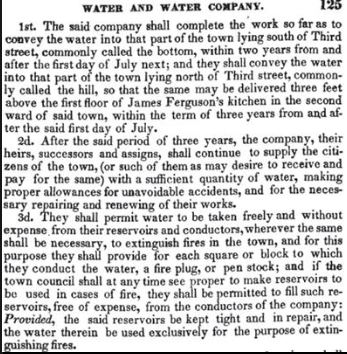Text about the establishment of the water company (page 2)